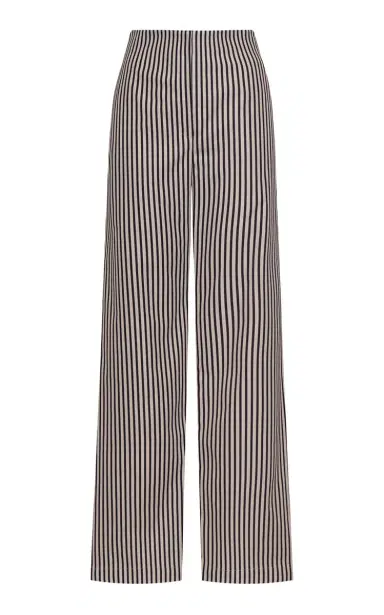 ANDRES OTALORA Zuri Striped Stretch-Cotton Wide-Leg Pants | Thumbnail 2