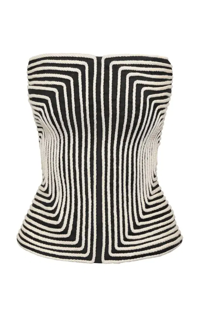Andres Otalora Nyota Alma Embroidered Linen Top