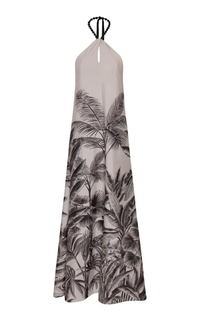ANDRES OTALORA Kalahari Embellished Cotton-Poplin Maxi Dress