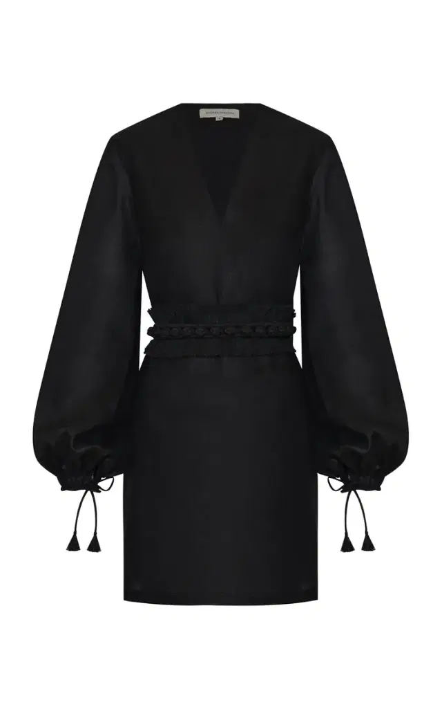 Amarula Porfavor Belted Linen Mini Dress