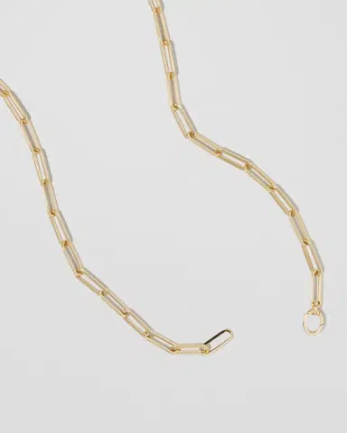 Jennifer Fisher Long Link Chain in 18K Yellow Gold | Thumbnail 2