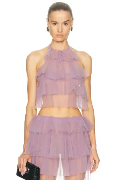 Aknvas Bodil Ruffle Top | Thumbnail 1