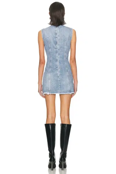 Acne Studios Denka Mini Denim Shimmy Dress | Thumbnail 4