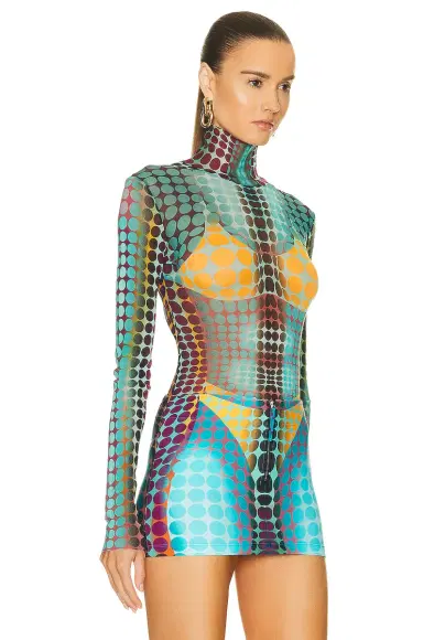 Jean Paul Gaultier High Neck Long Sleeve Top | Thumbnail 2