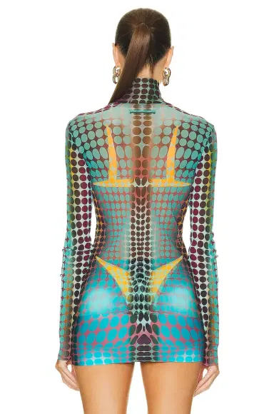 Jean Paul Gaultier High Neck Long Sleeve Top | Thumbnail 3