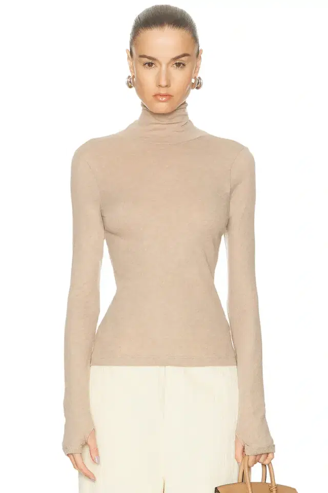 Enza Costa Cashmere Jersey New Classic Turtleneck Sweater