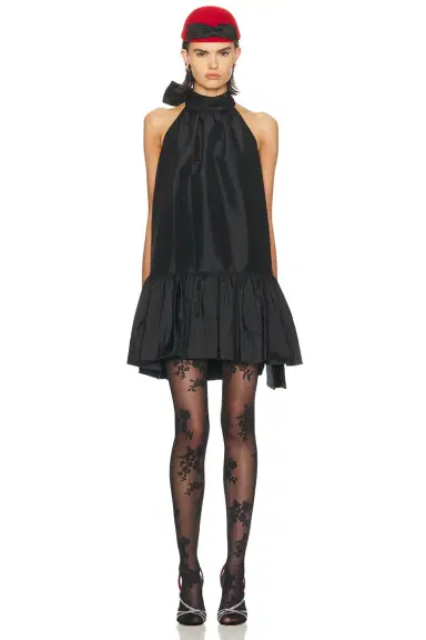 SIMKHAI Hope Bow Tie Mini Dress | Thumbnail 1 SIMKHAI Hope Bow Tie Mini Dress | Thumbnail 1