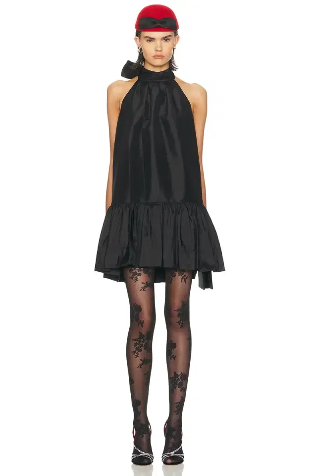 SIMKHAI Hope Bow Tie Mini Dress