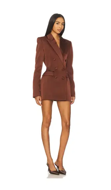 Nadine Merabi Monica Satin Blazer | Thumbnail 2