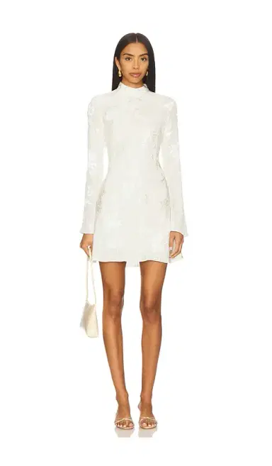 Hemant & Nandita Biased Mini Dress With Mock Neck | Thumbnail 1 Hemant & Nandita Biased Mini Dress With Mock Neck | Thumbnail 1