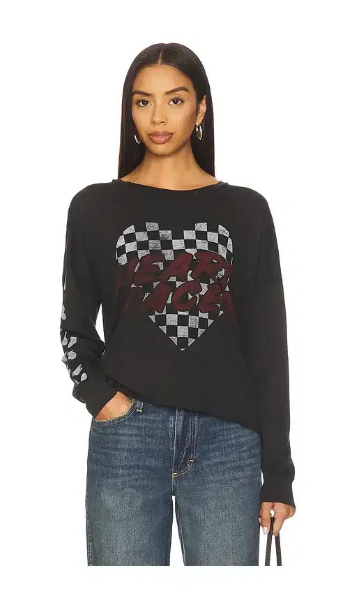 Lauren Moshi Luella Long Sleeve Drop Shoulder Tee