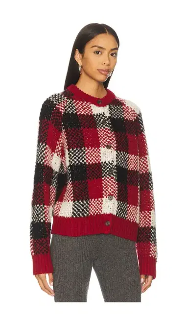 Guest In Residence Buffalo Plaid Cardigan | Thumbnail 2