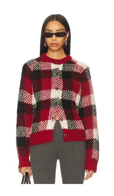 Guest In Residence Buffalo Plaid Cardigan | Thumbnail 1