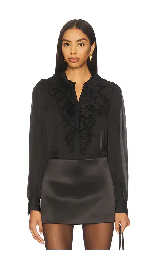 Rouen Silk Long Sleeve Blouse
