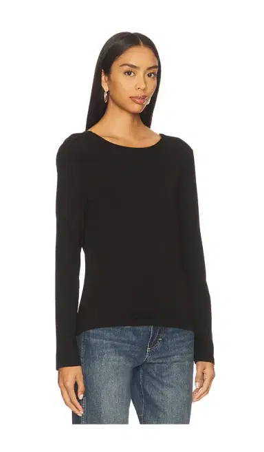 Bobi Long Sleeve Open Cowl Back Top | Thumbnail 2