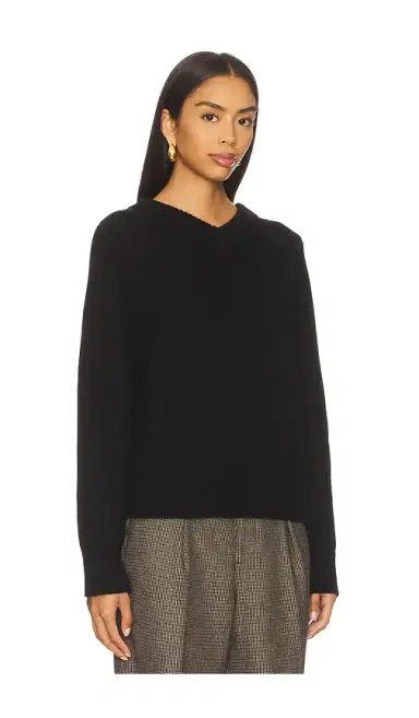 Soft Goat Chunky V-neck Sweater | Thumbnail 2 Soft Goat Chunky V-neck Sweater | Thumbnail 2