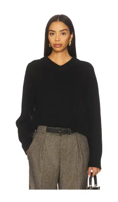 Soft Goat Chunky V-neck Sweater | Thumbnail 1 Soft Goat Chunky V-neck Sweater | Thumbnail 1