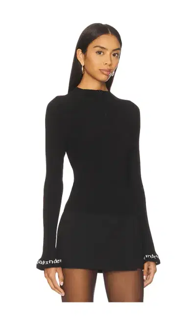 Alexander Wang Logo Ribbed Pullover | Thumbnail 2