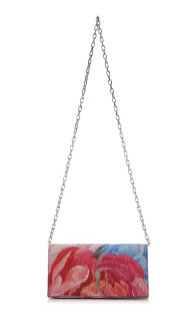 Christian Louboutin Bettina Peony-Printed Crepe Clutch | Thumbnail 4 Christian Louboutin Bettina Peony-Printed Crepe Clutch | Thumbnail 4