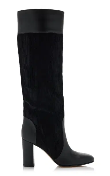 Gianvito Rossi Sheffield Corduroy Knee Boots | Thumbnail 1 Gianvito Rossi Sheffield Corduroy Knee Boots | Thumbnail 1