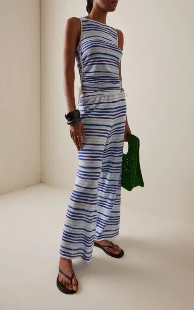 Zulu & Zephyr Gathered Striped Knit Tank Top | Thumbnail 3 Zulu & Zephyr Gathered Striped Knit Tank Top | Thumbnail 3