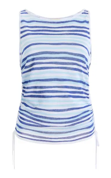 Zulu & Zephyr Gathered Striped Knit Tank Top | Thumbnail 6 Zulu & Zephyr Gathered Striped Knit Tank Top | Thumbnail 6