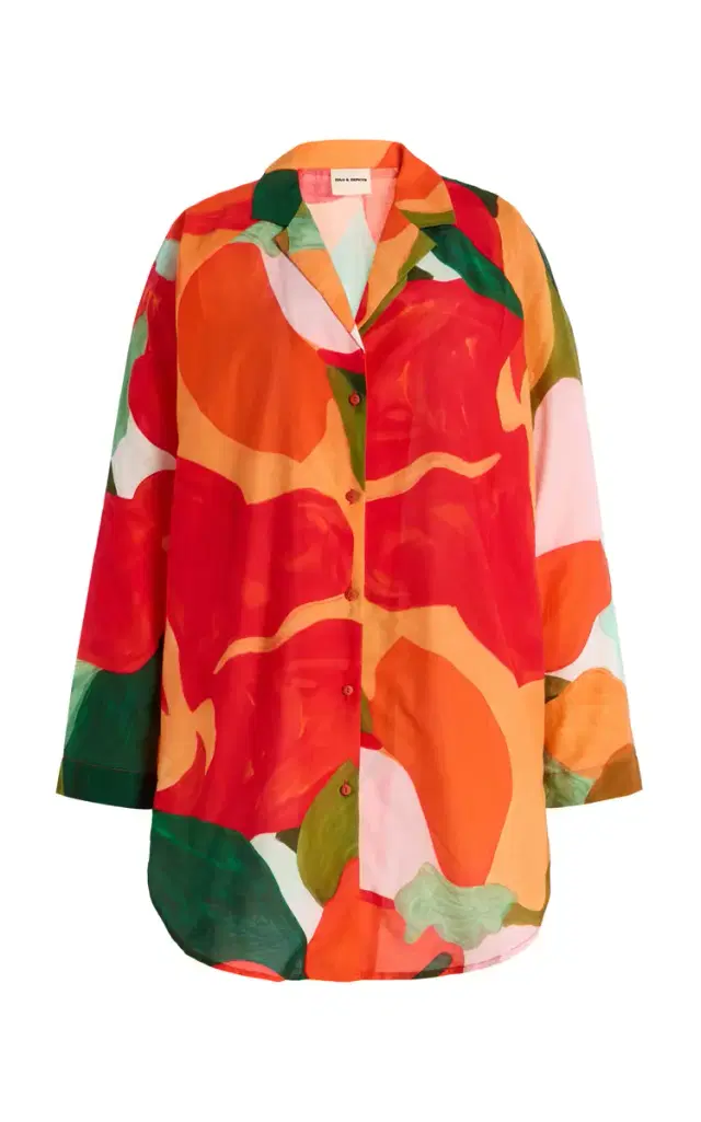 Floral Cotton-Silk Shirt