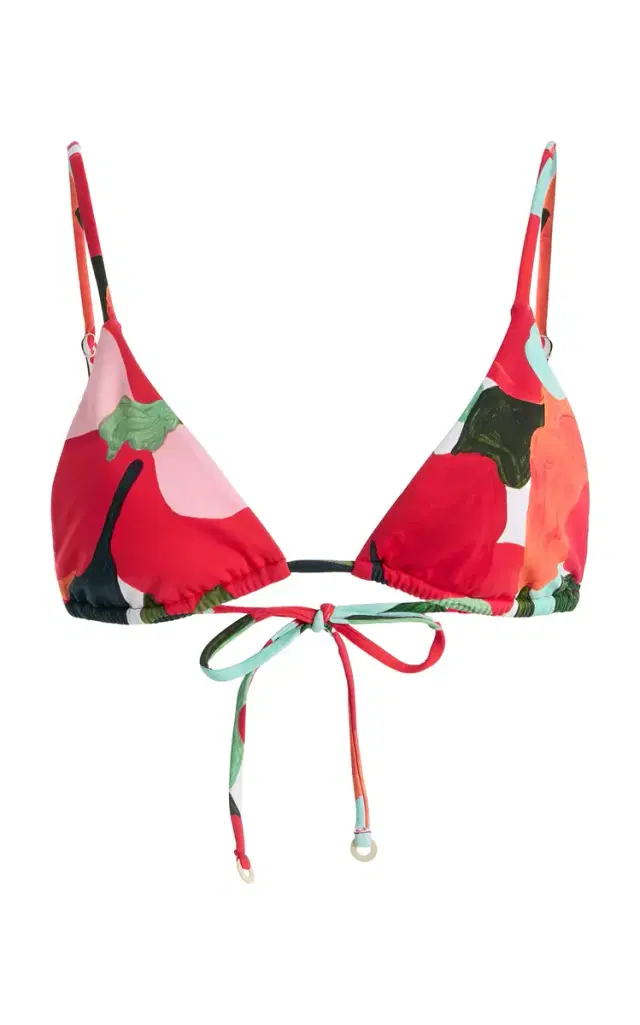 Floral Triangle Bikini Top