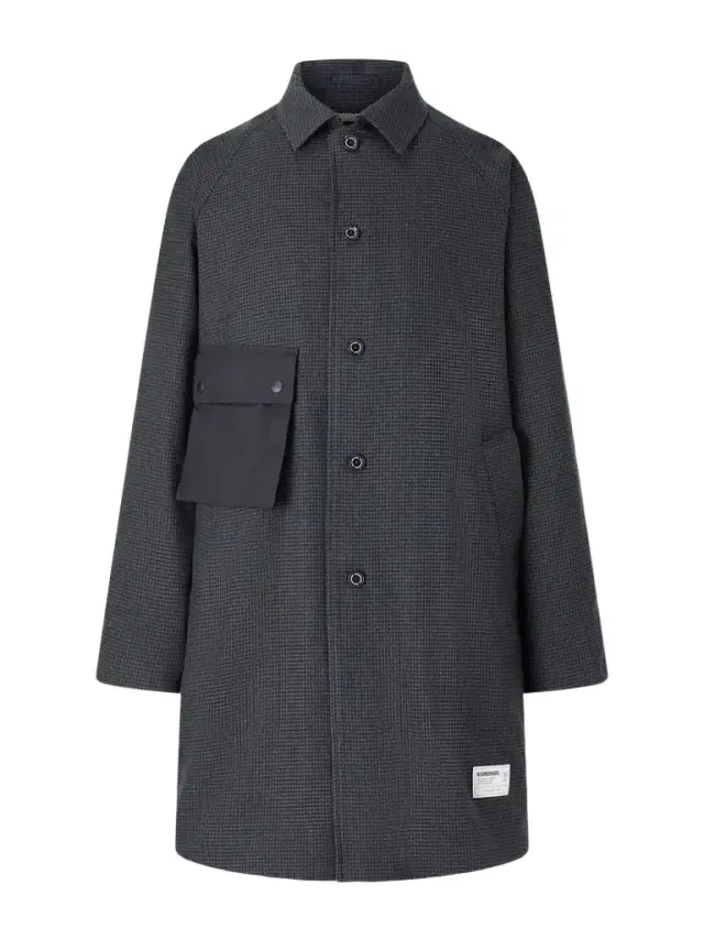 Neighborhood Taffeta-Trimmed Houndstooth Woven Car Coat - Men