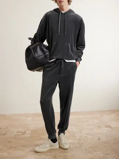 Tom Ford Cotton-Blend Velour Hoodie - Men | Thumbnail 2