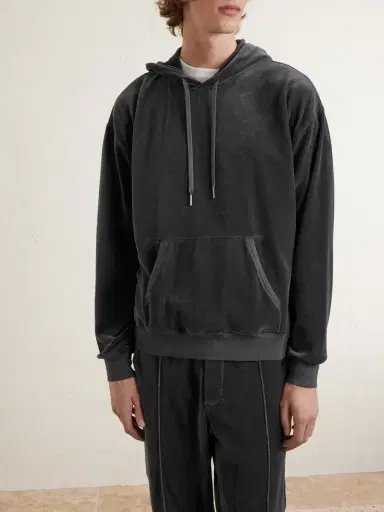 Tom Ford Cotton-Blend Velour Hoodie - Men | Thumbnail 3