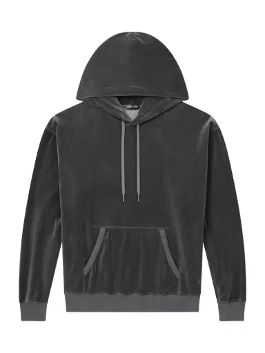 Tom Ford Cotton-Blend Velour Hoodie - Men | Thumbnail 1