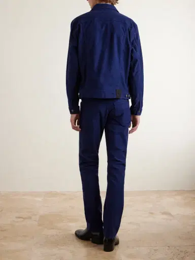Tom Ford Slim-Fit Cotton-Blend Moleskin Trousers - Men | Thumbnail 4 Tom Ford Slim-Fit Cotton-Blend Moleskin Trousers - Men | Thumbnail 4