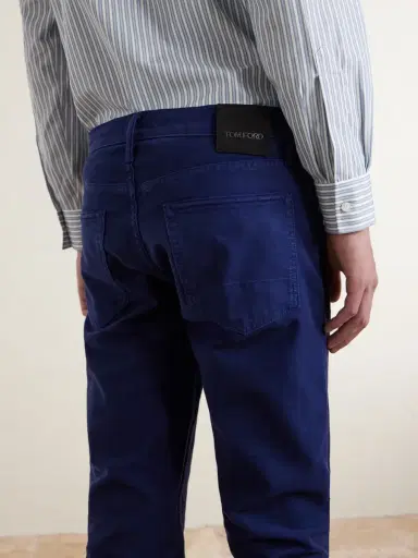 Tom Ford Slim-Fit Cotton-Blend Moleskin Trousers - Men | Thumbnail 5 Tom Ford Slim-Fit Cotton-Blend Moleskin Trousers - Men | Thumbnail 5