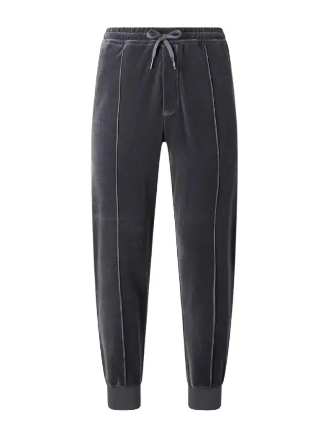 Tapered Cotton-Blend Velour Sweatpants - Men