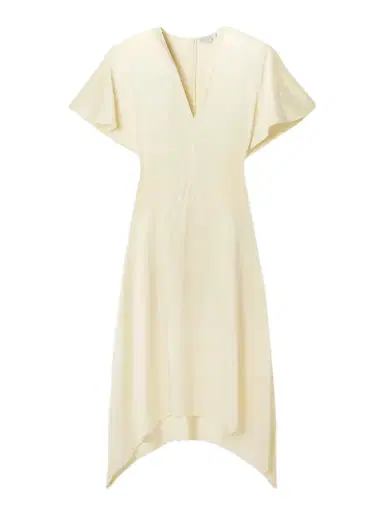 Stella McCartney Paneled Hammered-satin Midi Dress | Thumbnail 1 Stella McCartney Paneled Hammered-satin Midi Dress | Thumbnail 1
