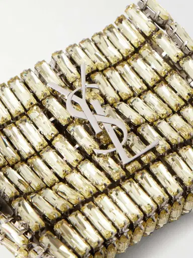 Saint Laurent Evening Micro Crystal-embellished Chainmail Shoulder Bag | Thumbnail 4