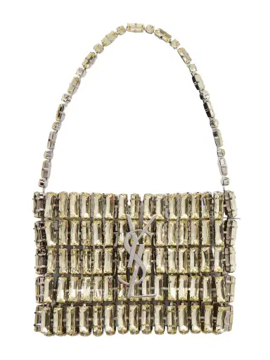 Saint Laurent Evening Micro Crystal-embellished Chainmail Shoulder Bag | Thumbnail 1