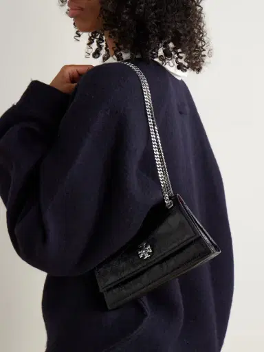 Tory Burch Kira Turnlock Mini Crinkled-leather Shoulder Bag | Thumbnail 2
