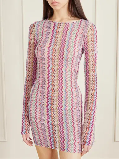 Missoni Striped Stretch-jersey Mini Dress | Thumbnail 3 Missoni Striped Stretch-jersey Mini Dress | Thumbnail 3