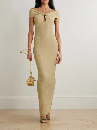 Stella McCartney Off-the-shoulder Cutout Ribbed-knit Gown | Thumbnail 2