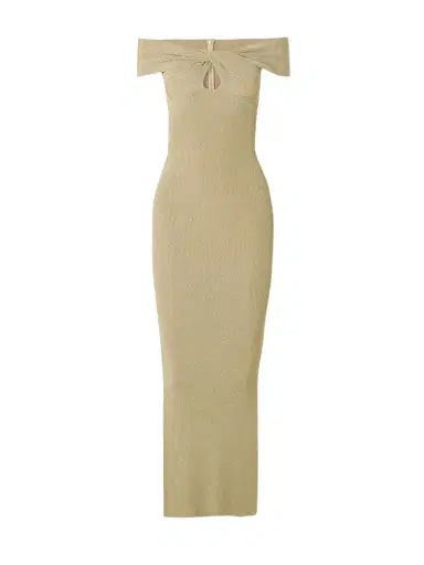 Stella McCartney Off-the-shoulder Cutout Ribbed-knit Gown | Thumbnail 1