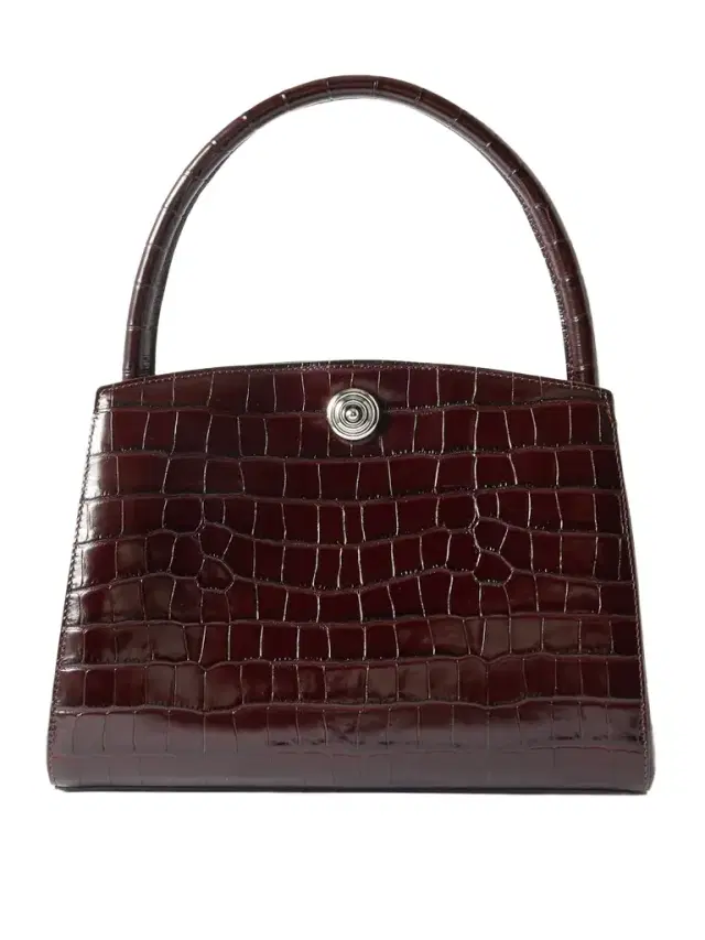 Pushlock Lady Croc-effect Leather Shoulder Bag