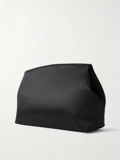 Liffner Leather-trimmed Satin Clutch | Thumbnail 3 Liffner Leather-trimmed Satin Clutch | Thumbnail 3