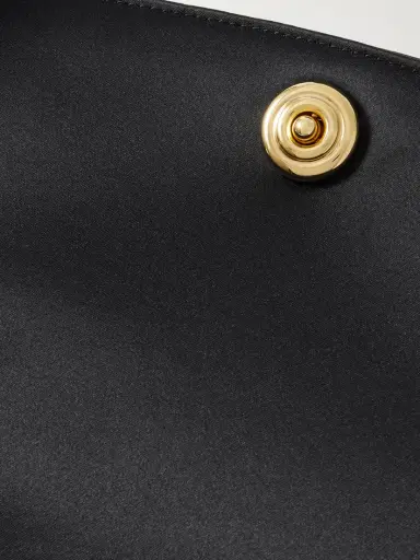 Liffner Leather-trimmed Satin Clutch | Thumbnail 4 Liffner Leather-trimmed Satin Clutch | Thumbnail 4