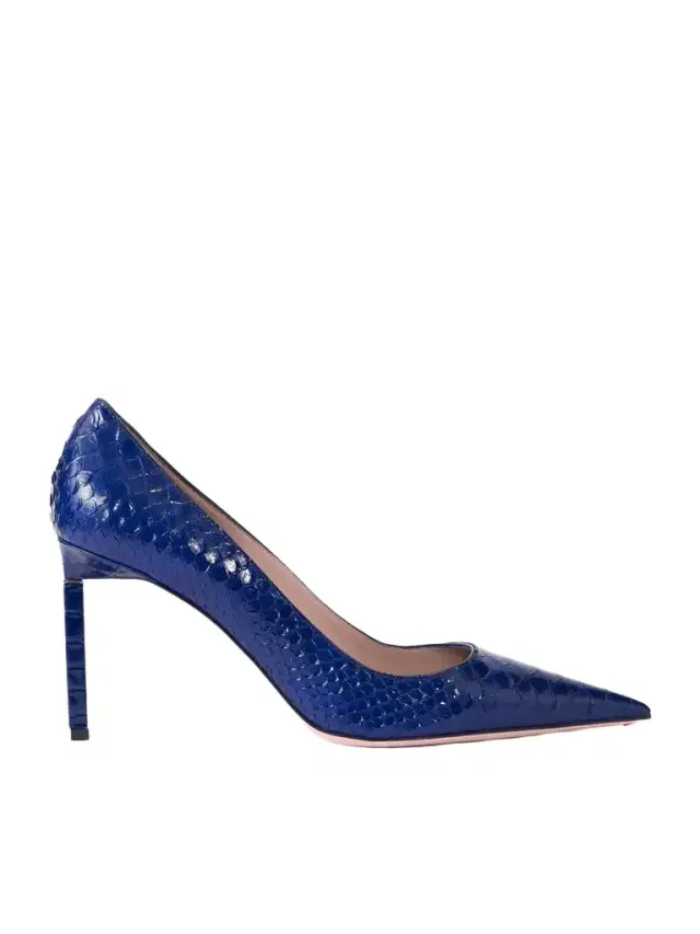 Snake-effect Leather Pumps