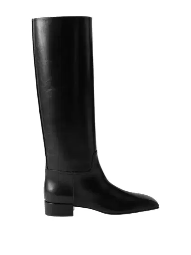 CHRISTEN Classic Square Leather Knee Boots | Thumbnail 1 CHRISTEN Classic Square Leather Knee Boots | Thumbnail 1