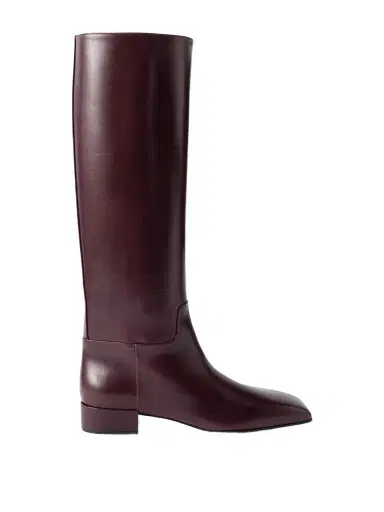 CHRISTEN Classic Square Leather Knee Boots | Thumbnail 1 CHRISTEN Classic Square Leather Knee Boots | Thumbnail 1