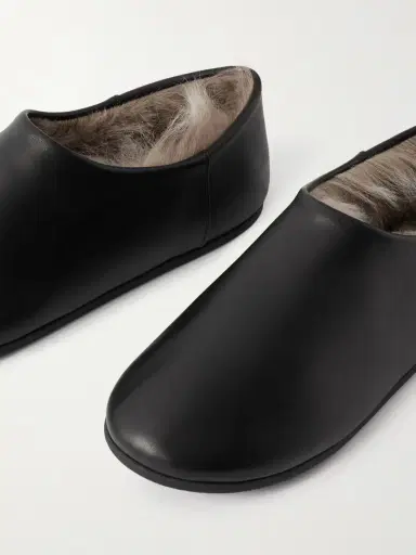CHRISTEN Big Boot Shearling-lined Leather Slippers | Thumbnail 5