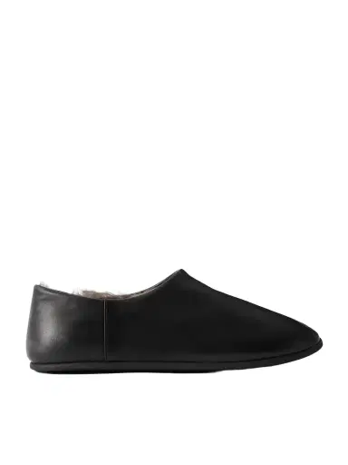 CHRISTEN Big Boot Shearling-lined Leather Slippers | Thumbnail 1